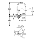 Смеситель для кухни GROHE Eurostyle Cosmopolitan, хром (30221002)