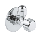 Угловой вентиль GROHE с металлической розеткой и уплотнительным кольцом, 1/2"*3/8", хром (22023000)