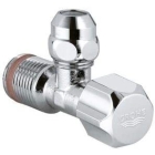 Угловой вентиль GROHE с металлической розеткой и уплотнительным кольцом, 1/2"*3/8", хром (22023000)