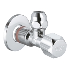 Угловой вентиль GROHE с металлической розеткой и уплотнительным кольцом, 1/2"*3/8", хром (22023000)
