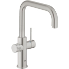 Смеситель для кухни GROHE Blue Home с системой фильтрации, охлаждения и газирования воды, Wi-Fi, суперсталь (31543DC0)