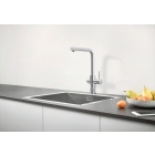 Смеситель для кухни GROHE Blue Professional с вытяжным изливом, функцией фильтрации, системой охлаждения и газирования воды, Wi-Fi, хром (313