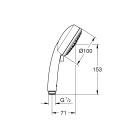 Ручной душ GROHE Tempesta Cosmopolitan 100, 3 режима, хром/серый (27572002)