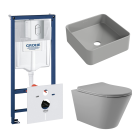 Комплект инсталляции GROHE Rapid SL NW0145/S с унитазом Aqueduto CONE CON0130 и раковиной Aqueduto ESPIRAL ESP0330 (NW0369)