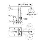 Душевая система GROHE Rainshower System 210 с термостатом для душа, хром (27032001)