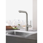 Смеситель для кухни GROHE Essence с вытяжным изливом 2jet, суперсталь (30504DC0)