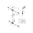 Душевой гарнитур GROHE QuickFix Vitalio Start 100, 1 режим струи, душевая штанга 600 мм, 5,7 л/мин, хром (27942000)