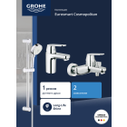 Смеситель для ванны GROHE Tempesta с душевым гарнитуром, хром (NB0060)