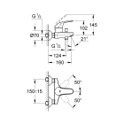 Смеситель для ванны GROHE Tempesta с душевым гарнитуром, хром (NB0060)