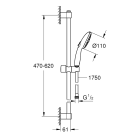 Смеситель для ванны GROHE Tempesta с душевым гарнитуром, хром (NB0060)