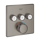 Внешняя часть термостата для ванны и душа GROHE Grohtherm SmartControl на 3 потребителя, темный графит матовый (29126AL0)