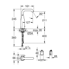 Смеситель для раковины GROHE Essence E инфракрасный, хром (36445000)