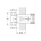Встраиваемая часть вентиля GROHE, резьба 1/2″ (29811000)
