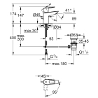 Смеситель для раковины GROHE BauLoop, S-size, хром (22054001)