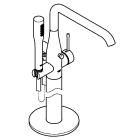 Внешняя часть смесителя для ванны GROHE Essence напольного монтажа, хром (25248001)
