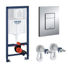 Система инсталляции для унитаза GROHE Rapid SL 3 в 1 с панелью смыва Skate Cosmopolitan, хром (NW0143/S)