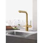 Смеситель для кухни GROHE Essence с вытяжным изливом 2jet, холодный рассвет матовый (30504GN0)