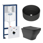 Комплект инсталляции GROHE Rapid SL NW0145/S с унитазом Aqueduto ESTETA EST0140 и раковиной Aqueduto ESPIRAL D400 ESP0140 (NW0413)