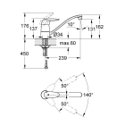 Смеситель для кухни GROHE Eurodisc, хром (33770000)
