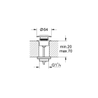 Донный клапан для раковины GROHE, холодный рассвет матовый (65807GN0)