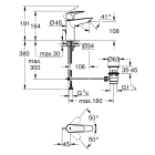 Комплект смесителей GROHE BauEdge с душевым гарнитуром, хром (NB0063/S)