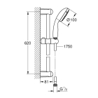 Комплект смесителей GROHE BauEdge с душевым гарнитуром, хром (NB0063/S)