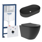Комплект инсталляции GROHE Rapid SL 38775001 с унитазом Aqueduto OVO Plus OVOT0240 и раковиной Aqueduto ESPIRAL ESP0240 (NW0458)