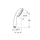 Ручной душ GROHE Tempesta 100, 1 режим, хром/белый (27923001)