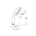 Ручной душ GROHE Tempesta 100, 1 режим, хром/серый (27852001)