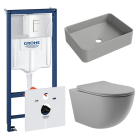 Комплект инсталляции GROHE Rapid SL 38772SH0 с унитазом Aqueduto OVO OVO0130 и раковиной Aqueduto ESPIRAL ESP0430 (NW0480)