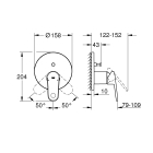 Внешняя часть смесителя для ванны GROHE Europlus, хром (24060002)