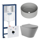 Комплект инсталляции GROHE Rapid SL NW0145/S с унитазом Aqueduto CONE CON0130 и раковиной Aqueduto ESPIRAL D400 ESP0130 (NW0409)