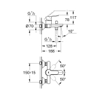 Комплект смесителей GROHE BauEdge с душевым гарнитуром, хром (NB0065/S)