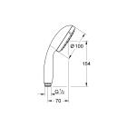 Ручной душ GROHE Tempesta 100, 2 режима, хром/серый (26161001)