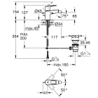Смеситель для биде GROHE BauLoop с рычажным донным клапаном, хром (23338001)
