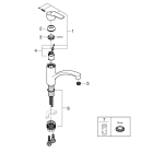 Смеситель для кухни GROHE Eurosmart, суперсталь (33281DC3)