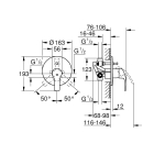 Смеситель для ванны GROHE Eurosmart в комплекте с монтажной частью, хром (33305002)