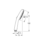 Ручной душ GROHE Tempesta Cube 110, 7,4 л/мин, 3 режима, хром (27574003)