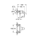 Душевая система GROHE Vitalio Start System 180 Flex со смесителем для душа, хром (NSB0150)