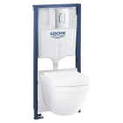 Комплект инсталляции GROHE Rapid SL с подвесным унитазом Euro Ceramic и сиденьем (36501000)