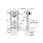 Комплект инсталляции GROHE Rapid SL с подвесным унитазом Euro Ceramic и сиденьем (36501000)