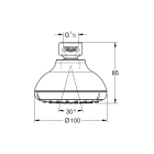 Верхний душ GROHE New Tempesta 100 I, 5,7 л/мин, 1 режим, хром (26050001)
