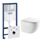 Комплект инсталляции GROHE Rapid SL 38775001 с унитазом AQUAme AQM2014PRO и сиденьем с микролифтом, смыв Invisible (NW0317)