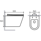 Комплект инсталляции GROHE Rapid SL NW0145/S с унитазом Aqueduto CONE CON0130 и сиденьем с микролифтом (NW0206)