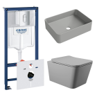Комплект инсталляции GROHE Rapid SL NW0145/S с унитазом Aqueduto MACIO MAC0130 и раковиной Aqueduto ESPIRAL ESP0430 (NW0485)