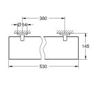 Стеклянная полочка GROHE Essentials 530 мм, хром (40799001)