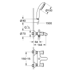 Смеситель для ванны GROHE Costa L, хром (2546010A)
