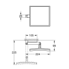 Косметическое зеркало GROHE Selection Cube, хром (40808000)