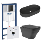 Комплект инсталляции GROHE Solido 38811KF0 с унитазом Aqueduto ESTETA EST0140 и раковиной Aqueduto ESPIRAL ESP0240 (NW0451)