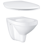 Унитаз подвесной GROHE Bau Ceramic с сиденьем с микролифтом, альпин-белый (NW0105)